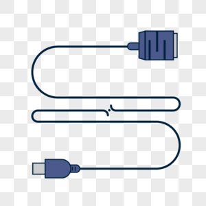 电脑设备连接线图标插画高清图片