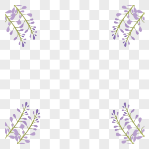 紫色花边框紫色花底纹高清图片