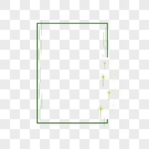 绿色蒲公英边框高清图片