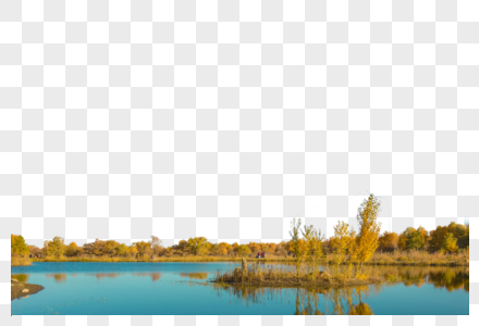 湖边秋景图片