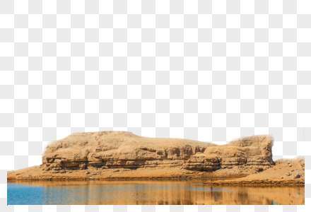 湖边巨石石头湖石高清图片