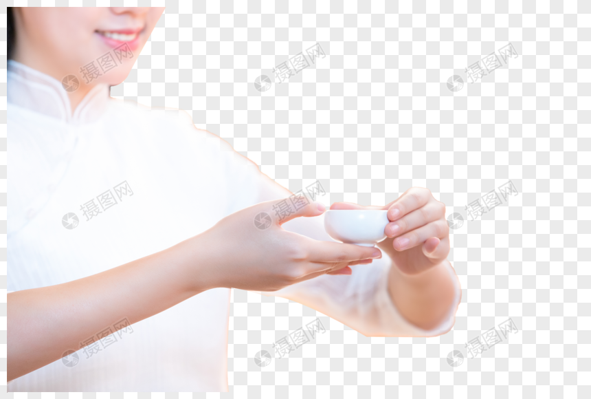 茶道美女端茶