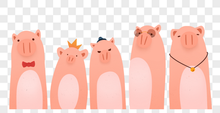 卡通小猪可爱动物高清图片素材