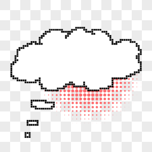 云形气泡框创意像素边框底纹图片