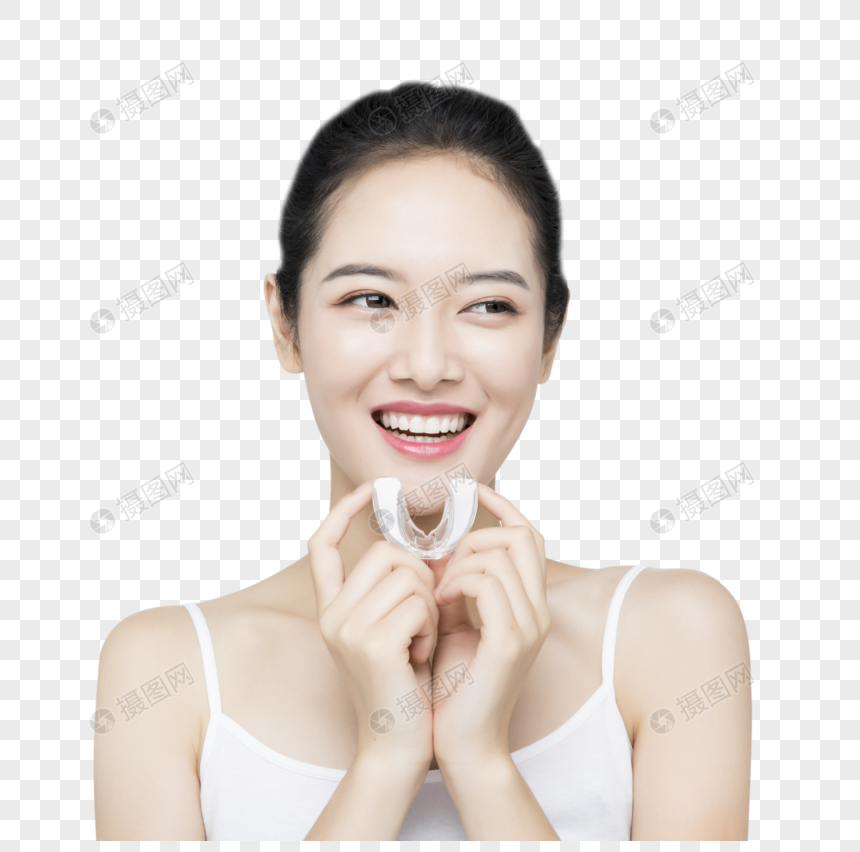 口腔牙齿护理的女性