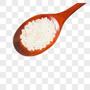 勺子里的米图片