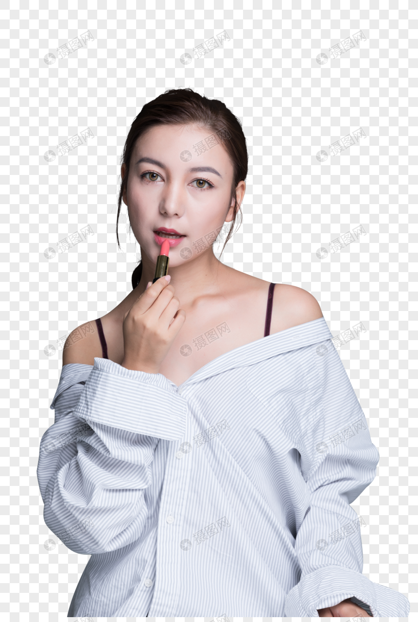 年轻美女化妆图片