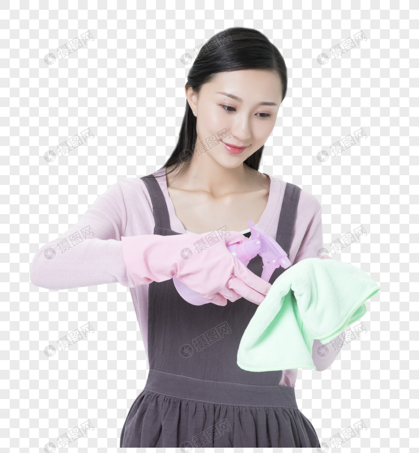 女性打扫卫生图片