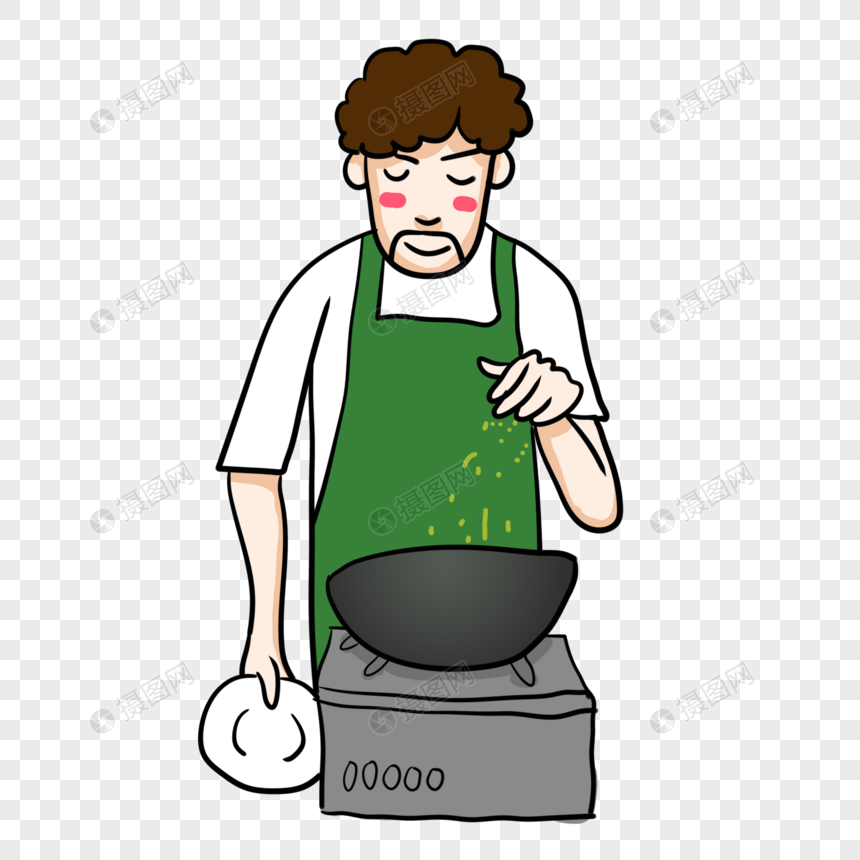 做饭的男士元素素材psd格式_设计素材免费下载_vrf_摄