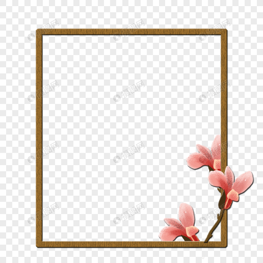 玉兰花边框图片