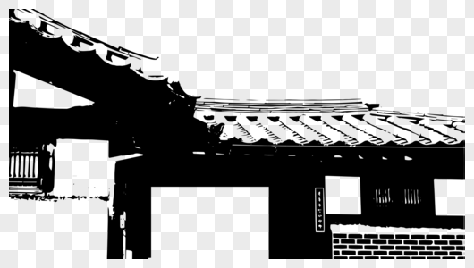 黑色中国古式酒楼建筑图片