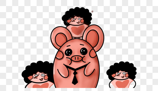 猪卡通人物图片