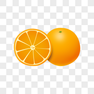 手绘水果橙子元素高清图片