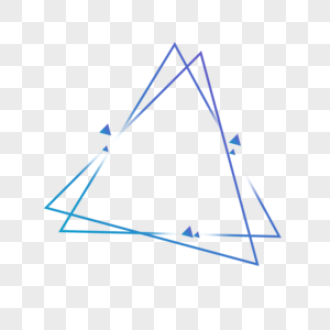 蓝色渐变三角形图片