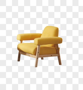 黄色的软椅图片