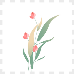 花枝绿叶免抠素材图片