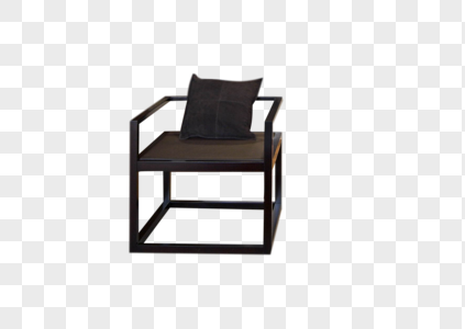 黑色木质的靠椅高清图片