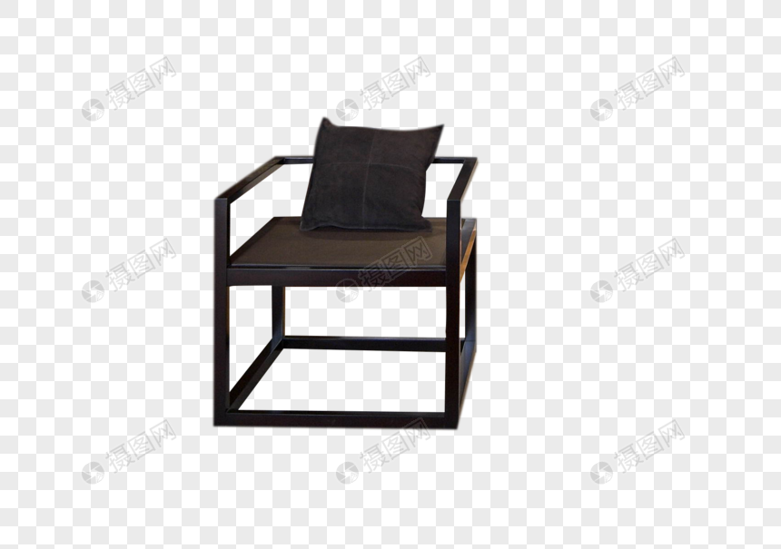 黑色木质的靠椅图片