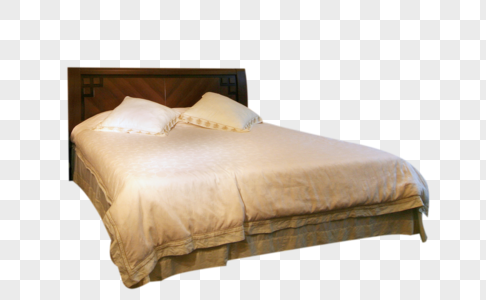 卧室的大床ps素材床单高清图片