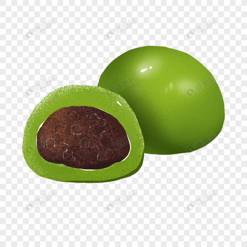 免抠元素 手绘/卡通元素 青团.png