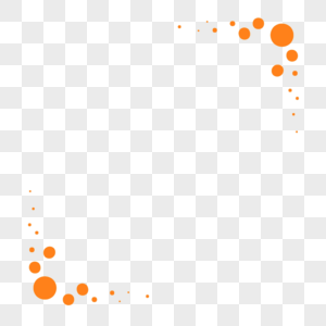 橙色圈框框点状装饰高清图片