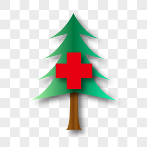 红十字和树图片