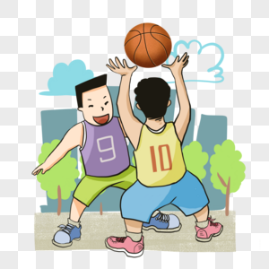 两个人的篮球运动高清图片
