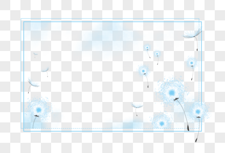 蒲公英边框小清新春日边框高清图片