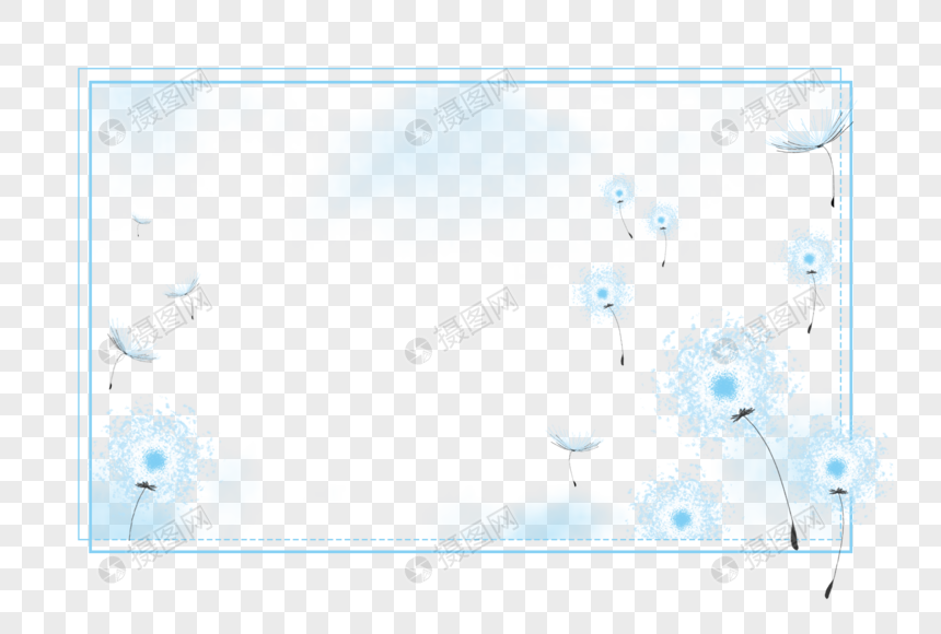 蒲公英边框图片