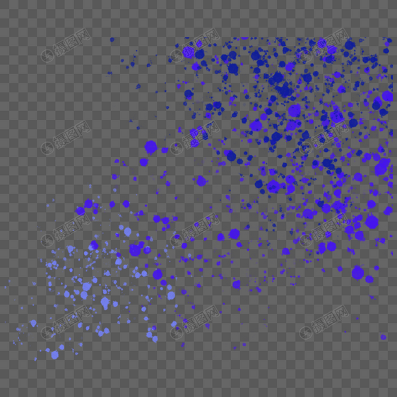 蓝色水彩颜料斑点喷洒效果图片