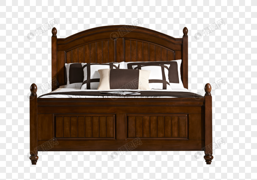 卧室实木大床图片