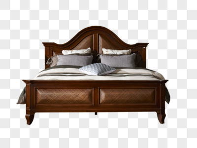 卧室的大床中式风格高清图片