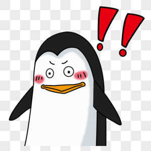 黑白企鹅萌萌哒表情包图片