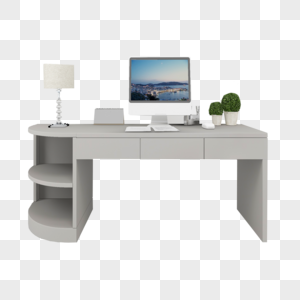 桌子上的电脑图片