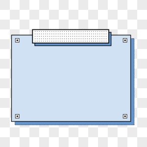 矢量蓝色长方形边框图片