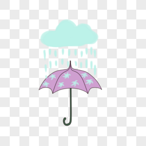 雨伞和云彩图片