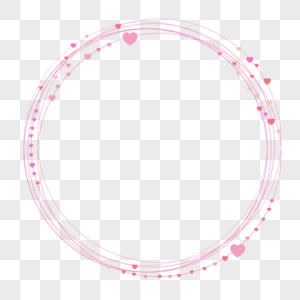 矢量粉色爱心边框高清图片
