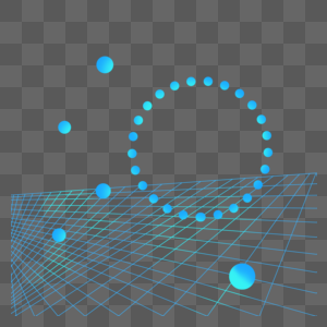 蓝色科技创意圆形图案图片
