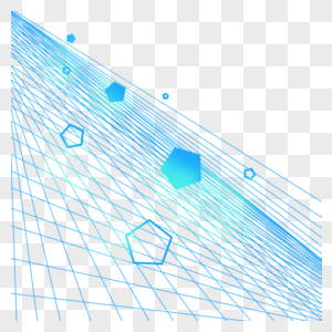 蓝色科技创意几何图案图片