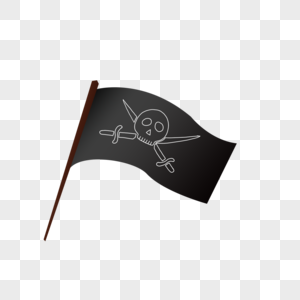 海盗旗手绘海盗帽高清图片
