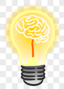 灯泡大脑免抠大脑人脑高清图片