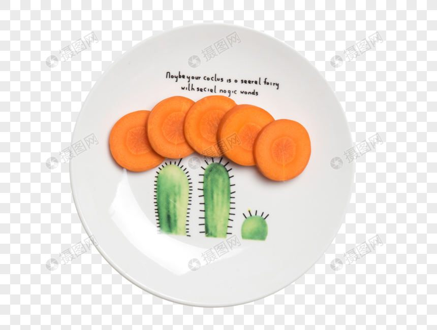 盘子里的胡萝卜图片