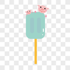 猪猪冰棍粉色冰棍高清图片