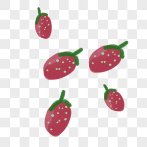 草莓彩色插图高清图片