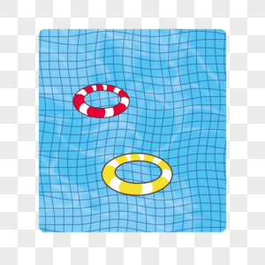 夏季蓝色游泳池游泳圈图片