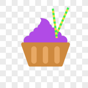 紫色甜筒冰淇淋图片