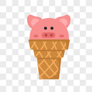 小猪冰淇淋图片