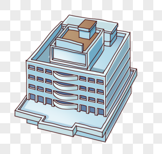 创意手绘城市建筑高楼高清图片