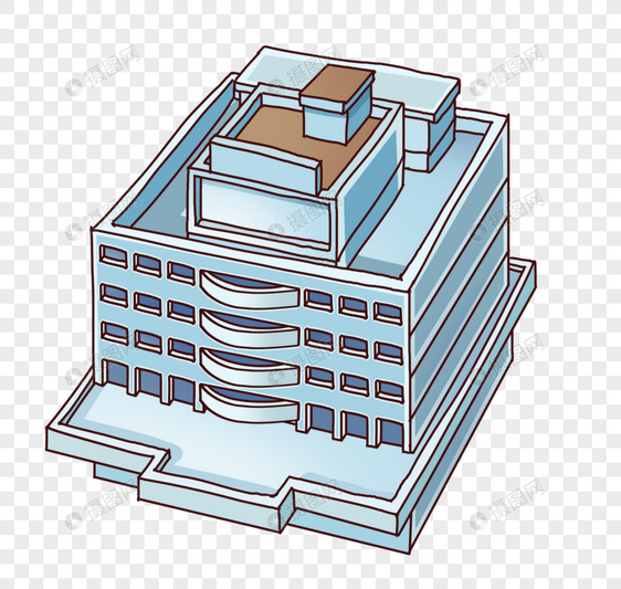 创意手绘城市建筑高楼图片