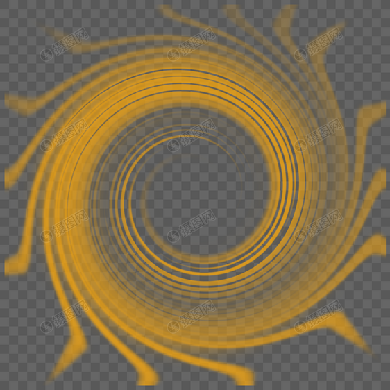 黄色螺旋光效图片